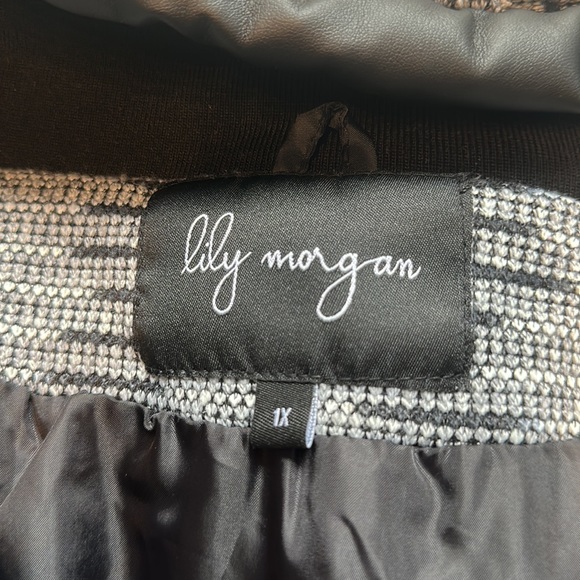 NWOT Lily Morgan jacket size 1X plus size faux leather details - Picture 7 of 9